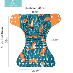 Happyflute Plain Color Baby Cloth Diaper Washable Reusable Baby Cloth Pocket Diapers for Baby Girls and Boys 4Pcs Without Insert