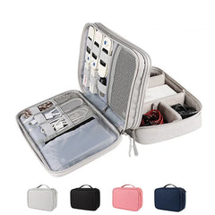 Electronics Accessories Organizer Bag, Travel Cable Organiser Bag, Universal Carry Travel Gadget Bag for USB Cable Drive, SD Car