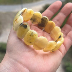Natural Amber Bracelets&Bangles Women Adult Trendy Handmade White Old Amber New Unique Real Baltic Amber Jewelry Gift Wholesale