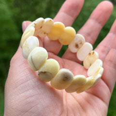 Natural Amber Bracelets&Bangles Women Adult Trendy Handmade White Old Amber New Unique Real Baltic Amber Jewelry Gift Wholesale