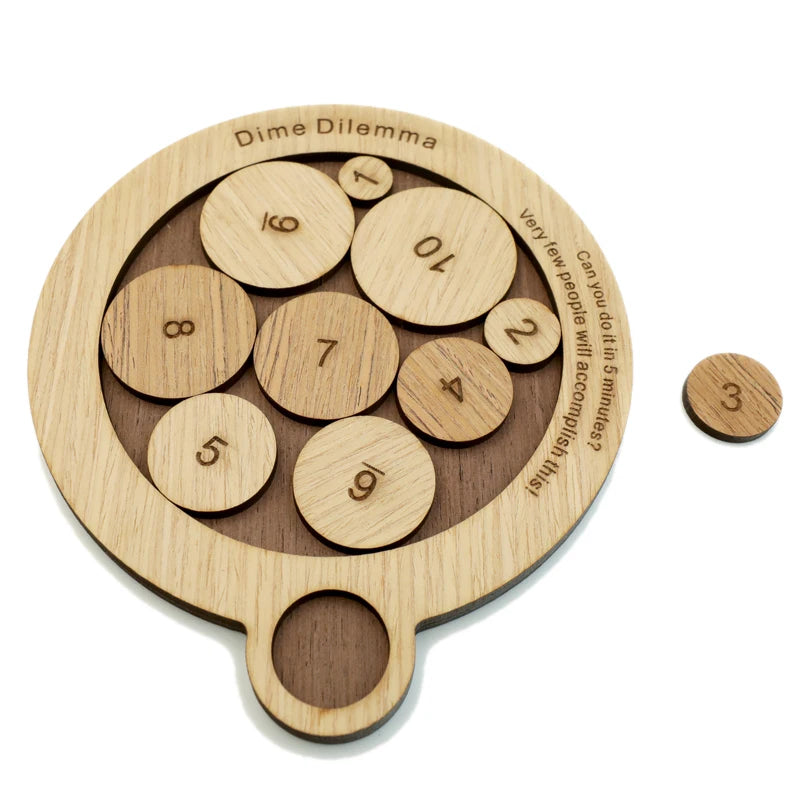 Challenging Intelligence Wooden Brain Teasers Puzzles Board Game