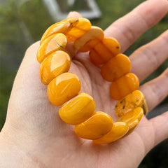 Natural Amber Bracelets&Bangles Women Adult Trendy Handmade White Old Amber New Unique Real Baltic Amber Jewelry Gift Wholesale