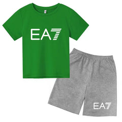 Kids T-shirt Boys Girls Toddler Birthday Gift 3-12Y Sports Top+Casual Shorts 2P Beautiful Girl Fashionable Charming Sunshine Set