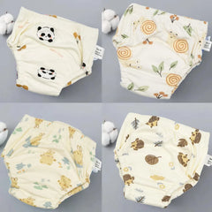 4pcs Breathable Summer Leakproof Diaper Children Shorts Baby Todder Training Pants Waterproof Wahsable Underwear for Boys Gilrs