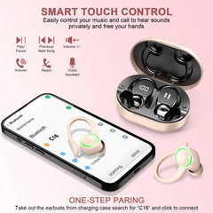 Kuizil Wireless Earbuds Sports, Bluetooth Headphones 5.3, 4 ENC Noise Cancelling Mic, IP7 Waterproof Headset, 50H Playback.