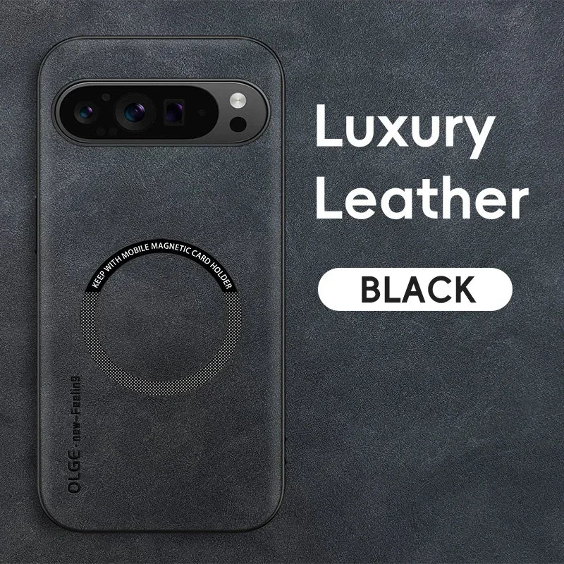 Magnetic Leather Case For Google Pixel 8A 8 7A 7 For Magsafe Shockproof Cover For Google Pixel 8 7 Pro Phone Accessories Funda