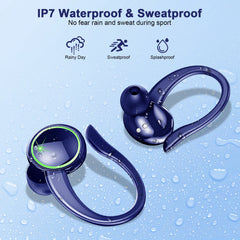 Kuizil Wireless Earbuds Sports, Bluetooth Headphones 5.3, 4 ENC Noise Cancelling Mic, IP7 Waterproof Headset, 50H Playback.