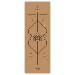 2025 New Cork & Natural Rubber Luxury Yoga Mat with Laser-Engraved Alignment Lines - Shock Absorption, Anti-Slip, Noise Reductio