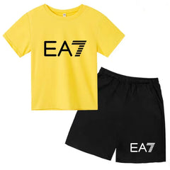 Kids T-shirt Boys Girls Toddler Birthday Gift 3-12Y Sports Top+Casual Shorts 2P Beautiful Girl Fashionable Charming Sunshine Set