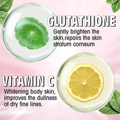 AILKE Vitamin C & Glutathione Brightening Body Lotion, Even Skin Tone, Lightening, Neck, Elbows, Armpits, Legs, Glowing Cream