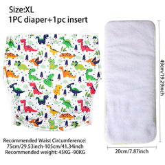 Ice Silk Adult Cloth Disaper Waterproof Old Man's Diaper Pants Reusable Diapers Trouser Pocket Anti-leak Breathable Nappy Pads