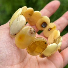 Natural Amber Bracelets&Bangles Women Adult Trendy Handmade White Old Amber New Unique Real Baltic Amber Jewelry Gift Wholesale