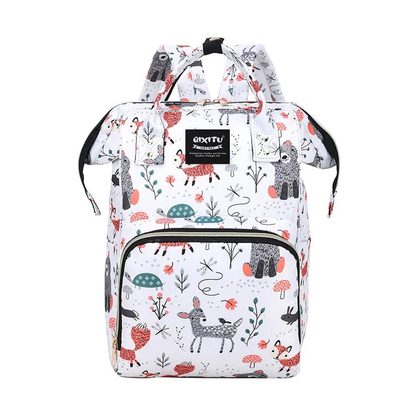 Fashion Print Nappy Backpack Bag Mummy Large Capacity Bag Mom Baby Multi-function Outdoor Travel Diaper Bags for Baby Care Stuff