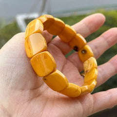 Natural Amber Bracelets&Bangles Women Adult Trendy Handmade White Old Amber New Unique Real Baltic Amber Jewelry Gift Wholesale