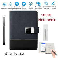 Smart Notebook Smart Pen Set OCR Digital Pen Sync Pen for Student Designer Meeting Painting Record Note Voice Bluetooth Wireless