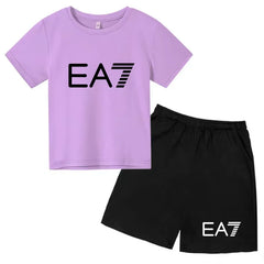 Kids T-shirt Boys Girls Toddler Birthday Gift 3-12Y Sports Top+Casual Shorts 2P Beautiful Girl Fashionable Charming Sunshine Set