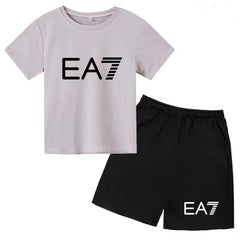 Kids T-shirt Boys Girls Toddler Birthday Gift 3-12Y Sports Top+Casual Shorts 2P Beautiful Girl Fashionable Charming Sunshine Set