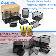 Pen Holder for Desk 6 Pieces Mesh Desk Organizer set 3 Compartments pens holder Mail Organizer Letter Holder Home Office Suppli