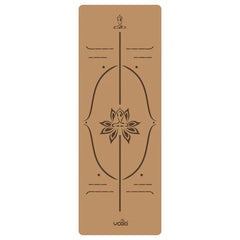 2025 New Cork & Natural Rubber Luxury Yoga Mat with Laser-Engraved Alignment Lines - Shock Absorption, Anti-Slip, Noise Reductio