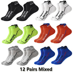 12 Pairs Ankle Socks Men Cotton Sports Running Socks Breathable Mesh Comfortable Sweat Absorption Fitness Cotton Short Socks