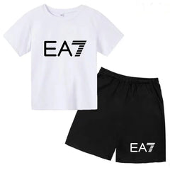 Kids T-shirt Boys Girls Toddler Birthday Gift 3-12Y Sports Top+Casual Shorts 2P Beautiful Girl Fashionable Charming Sunshine Set