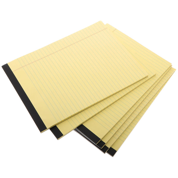 6pcs A4 Yellow 214x295mm Tearable Notebook Notepad Sections Lined Pages Work Records Journal College Supplies Multifunctional