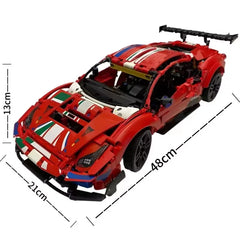 1684PCS 488GTE Racing Car Building 1:8 MOC Sports Car 42125 Building Bricks Construction Sets Buildable Supercar Model for Adult