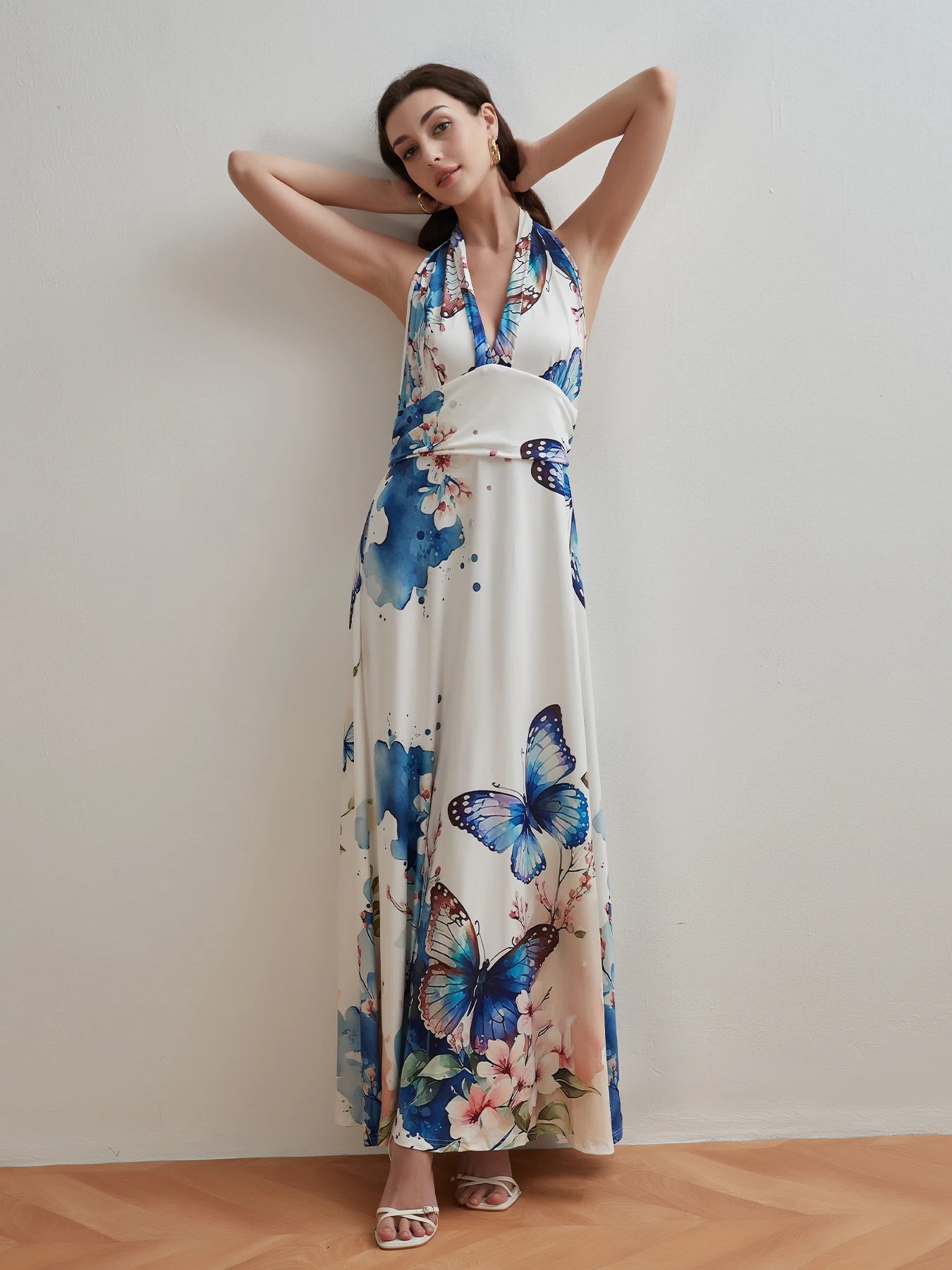 2025 Fashion Women'S Long Dress Swing A Line Floral Casual Dress Fashion Streetwear Outdoor Daily Date Print Sleeveles Dressees