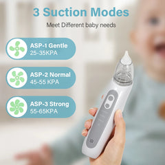 2025 Nasal Aspirator Baby Electric Nose Aspirator For Toddler Nose Sucker Automatic Nose Cleaner With Music And 3 Silicone Tips