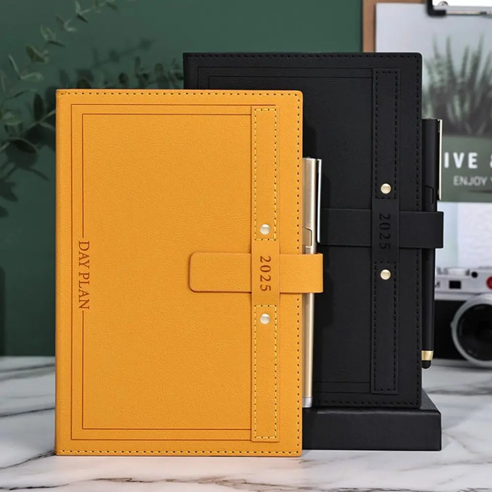 A5 2025 Agenda Planner Notebook 176 Pages Soft PU Cover 12 Months Planner Notebook Thicken Simple 2025 Journal Notebooks Study