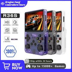 Open Source R36S Retro Video Game Console 128G 40000 Handheld Video Player Linux System 3.5-inch IPS Screen Portable Pocket Gift
