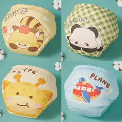 4pcs Breathable Summer Leakproof Diaper Children Shorts Baby Todder Training Pants Waterproof Wahsable Underwear for Boys Gilrs