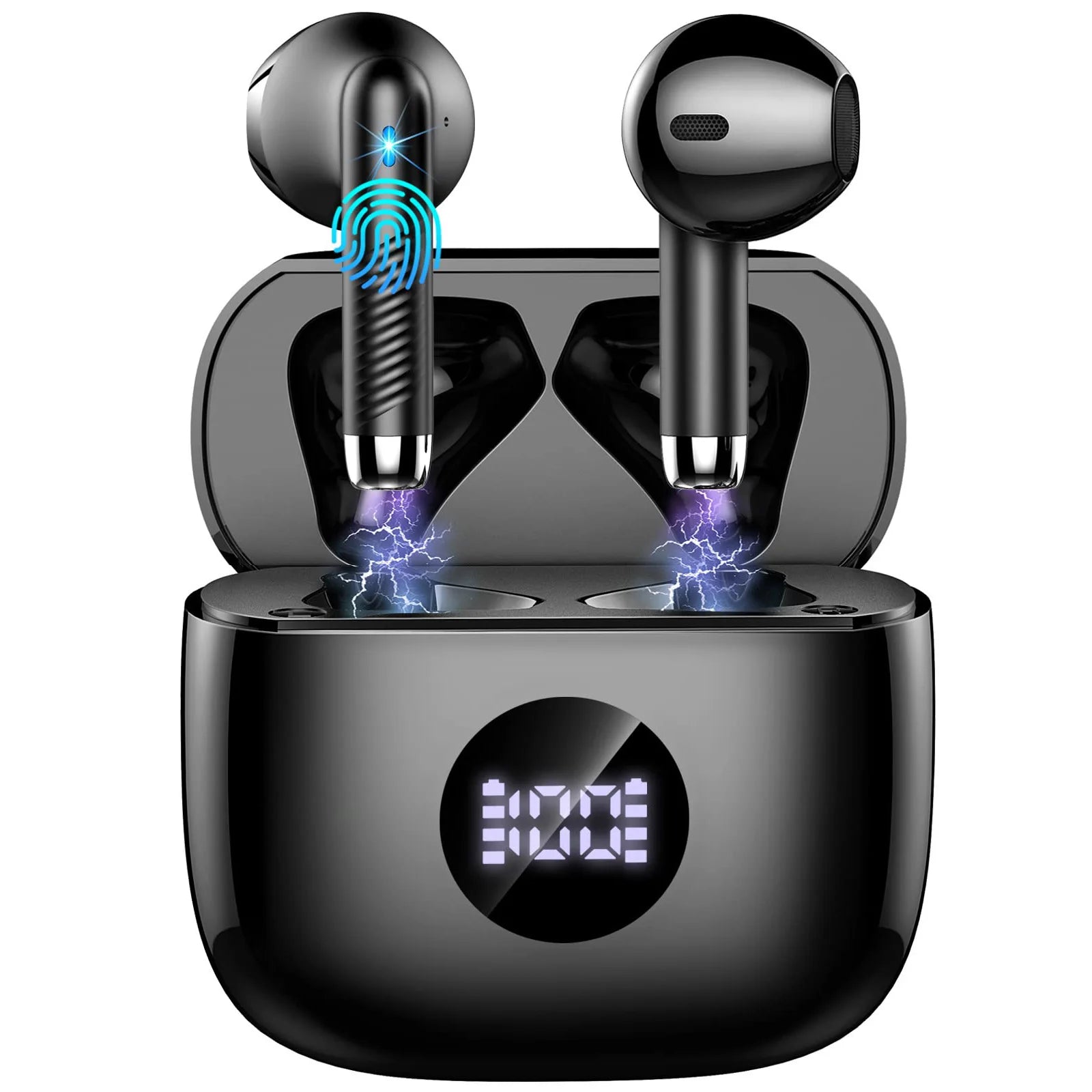 Wireless Earbuds, LED Power Display Bluetooth 5.3 Headset, Earbuds in-Ear Noise Cancelling Mic, 40H Playback Headphones.