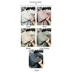 BROWON Brand 2025 Summer Clothes Man T-Shirts for Man Short Sleeve Collared Men T Shirt Tops for Father Tee Shirt Luxe