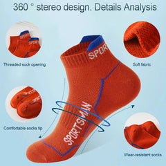 12 Pairs Ankle Socks Men Cotton Sports Running Socks Breathable Mesh Comfortable Sweat Absorption Fitness Cotton Short Socks