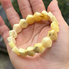 Natural Amber Bracelets&Bangles Women Adult Trendy Handmade White Old Amber New Unique Real Baltic Amber Jewelry Gift Wholesale