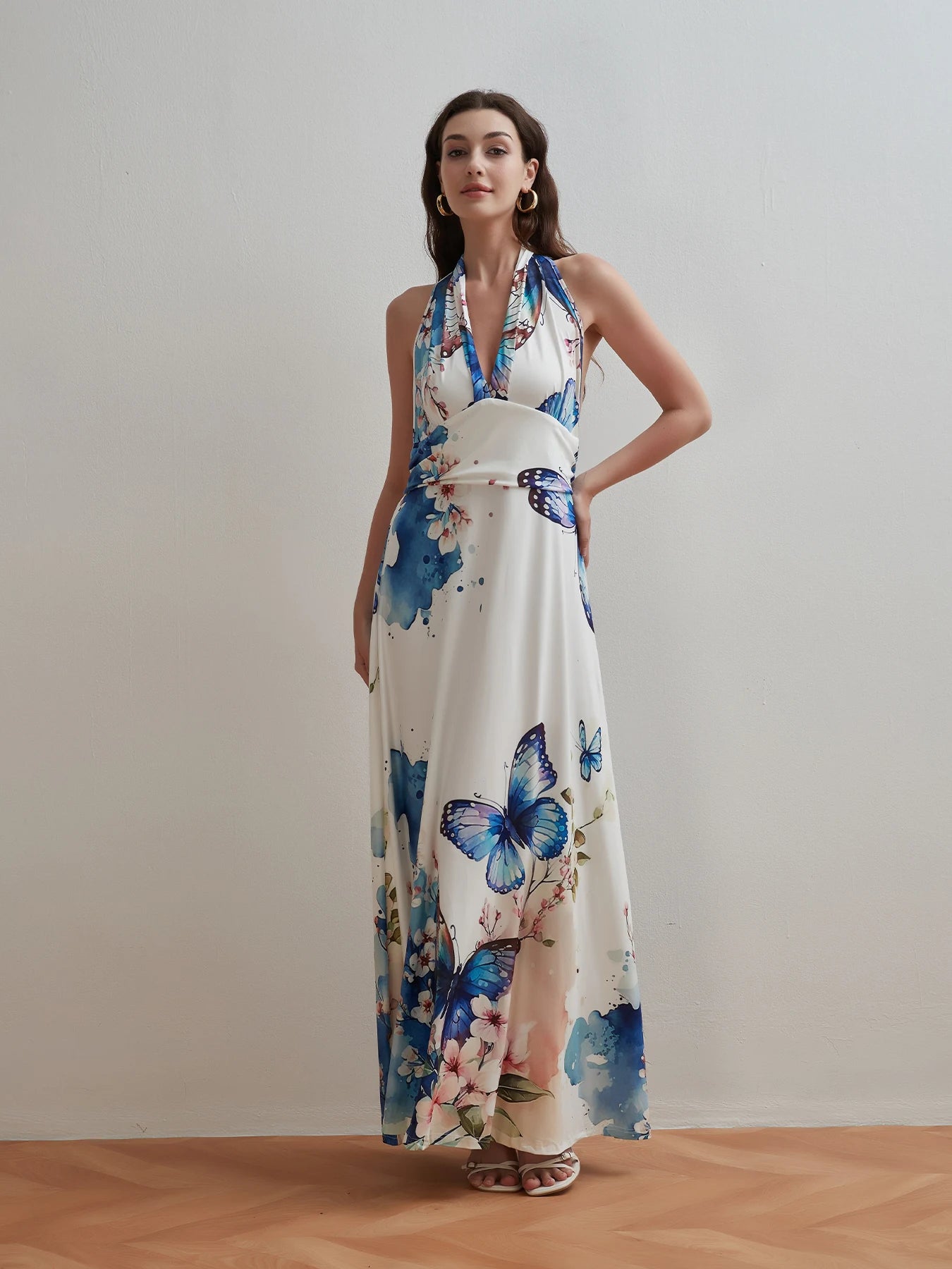 2025 Fashion Women'S Long Dress Swing A Line Floral Casual Dress Fashion Streetwear Outdoor Daily Date Print Sleeveles Dressees