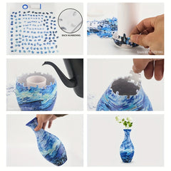 3D Puzzle Vase Adult Jigsaw 3D Art Jigsaw Vase Unique 160 Curved Plastic Puzzles Puzzle Vase for Home Office Decoration 1pcs