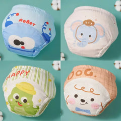 4pcs Breathable Summer Leakproof Diaper Children Shorts Baby Todder Training Pants Waterproof Wahsable Underwear for Boys Gilrs