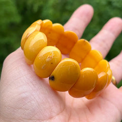 Natural Amber Bracelets&Bangles Women Adult Trendy Handmade White Old Amber New Unique Real Baltic Amber Jewelry Gift Wholesale