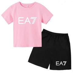 Kids T-shirt Boys Girls Toddler Birthday Gift 3-12Y Sports Top+Casual Shorts 2P Beautiful Girl Fashionable Charming Sunshine Set