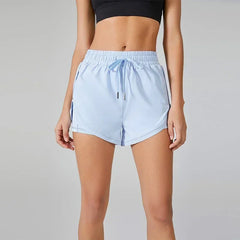 2 in 1 Women Running Shorts Yoga Clothes Fitness Elastic Summer Workout Female Jogging Leggings For Ladies Gym Sport Shorts Darc