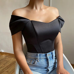Summer new Elegant Satin Sexy Corset Top Corset Summer Fashion T-Shirt Sleeveless Backless Club Party Clothing Women's Short Top