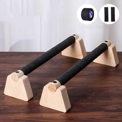1 Pair Calisthenics Street Fitness Push Up Bar Solid Wood Non-slip Push-up Rack Triceps Stable Home Exercise Equipment Home