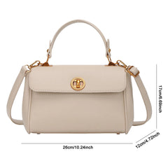 PU Leather Top Handle Bag for Women Large Capacity Vintage Shoulder Bag Versatile Crossbody Bags Simple Small Handbag Tote Purse