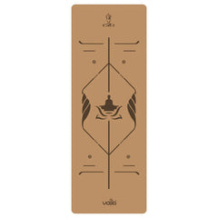 2025 New Cork & Natural Rubber Luxury Yoga Mat with Laser-Engraved Alignment Lines - Shock Absorption, Anti-Slip, Noise Reductio