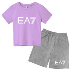 Kids T-shirt Boys Girls Toddler Birthday Gift 3-12Y Sports Top+Casual Shorts 2P Beautiful Girl Fashionable Charming Sunshine Set