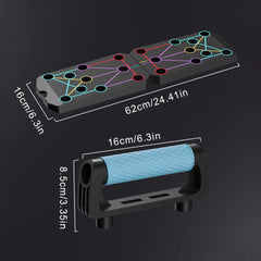 Folding Push-up Board Push-up Support Multi-Functional Floor Push Up Handle Non Slip Abdominal Enhancement Support for Workout
