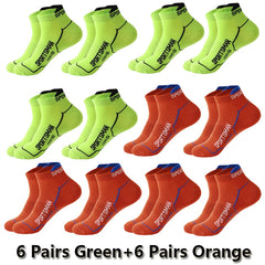 12 Pairs Ankle Socks Men Cotton Sports Running Socks Breathable Mesh Comfortable Sweat Absorption Fitness Cotton Short Socks