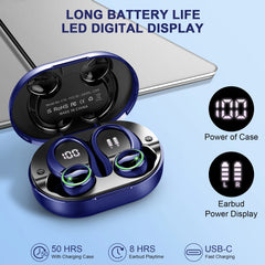 Kuizil Wireless Earbuds Sports, Bluetooth Headphones 5.3, 4 ENC Noise Cancelling Mic, IP7 Waterproof Headset, 50H Playback.